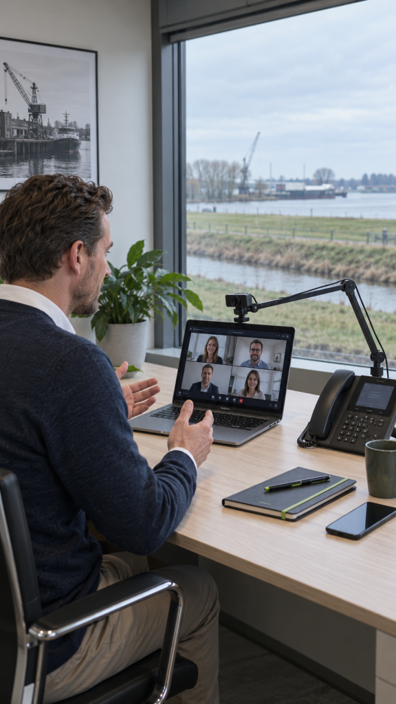 Dutch office VoIP video call altena