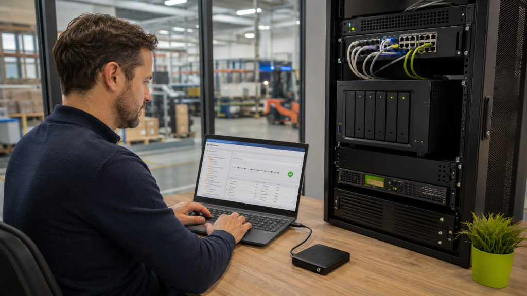Secure business backup recovery